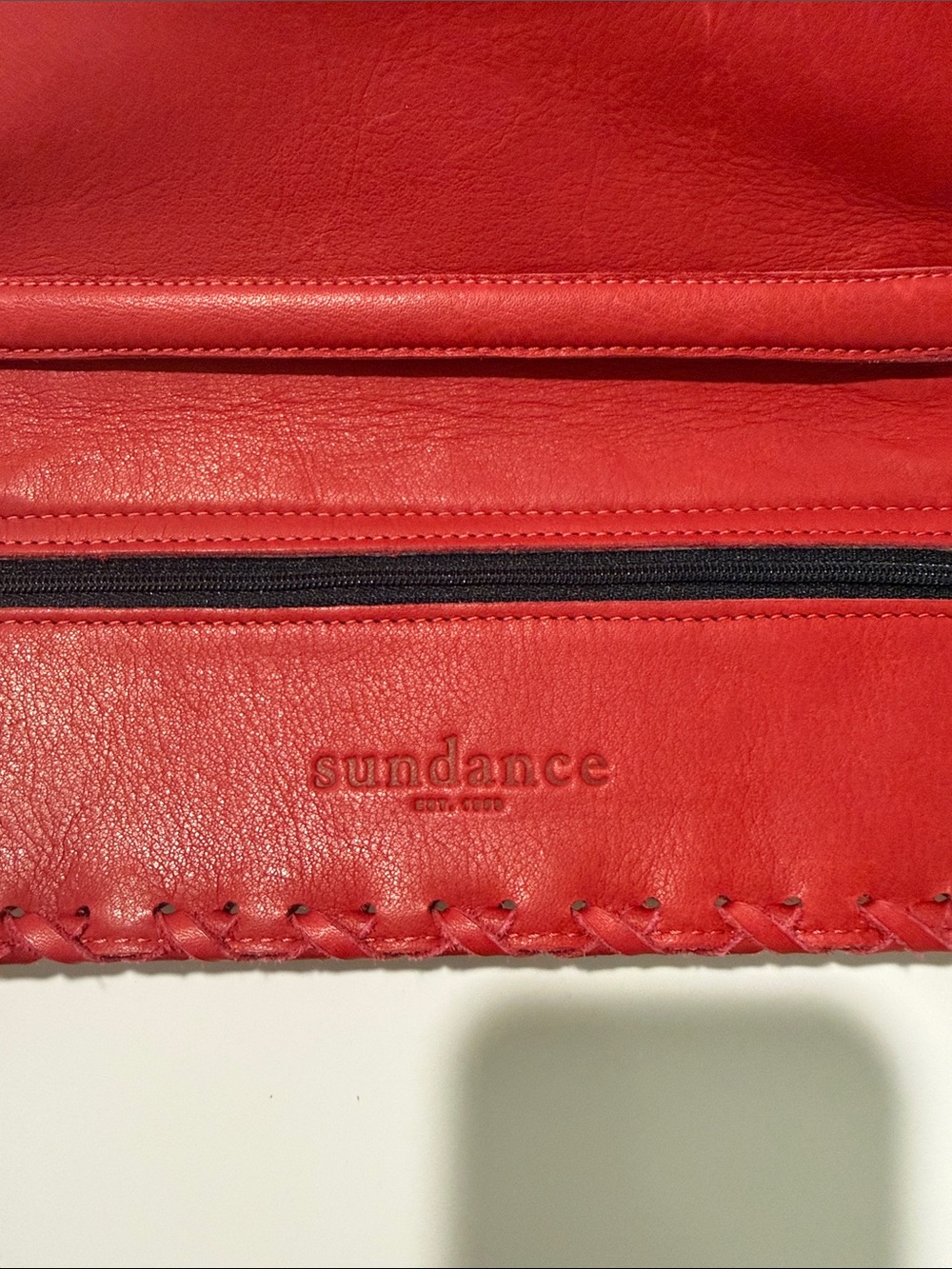 Sundance Red Leather Jewelry Roll - Picture 2 of 4